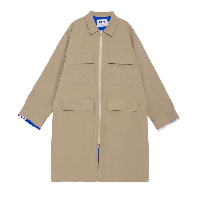 【リバーシブルコート】メンズカジュアルスーツ メンズ ロング丈マルチワーク リバーシブルコート