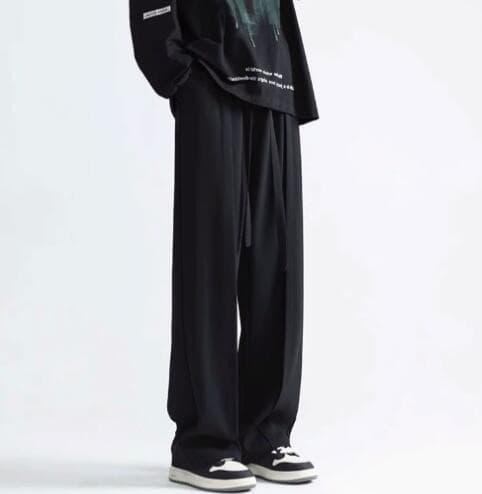 メンズカジュアルスーツ メンズワイドパンツ　ゆったりスラックス