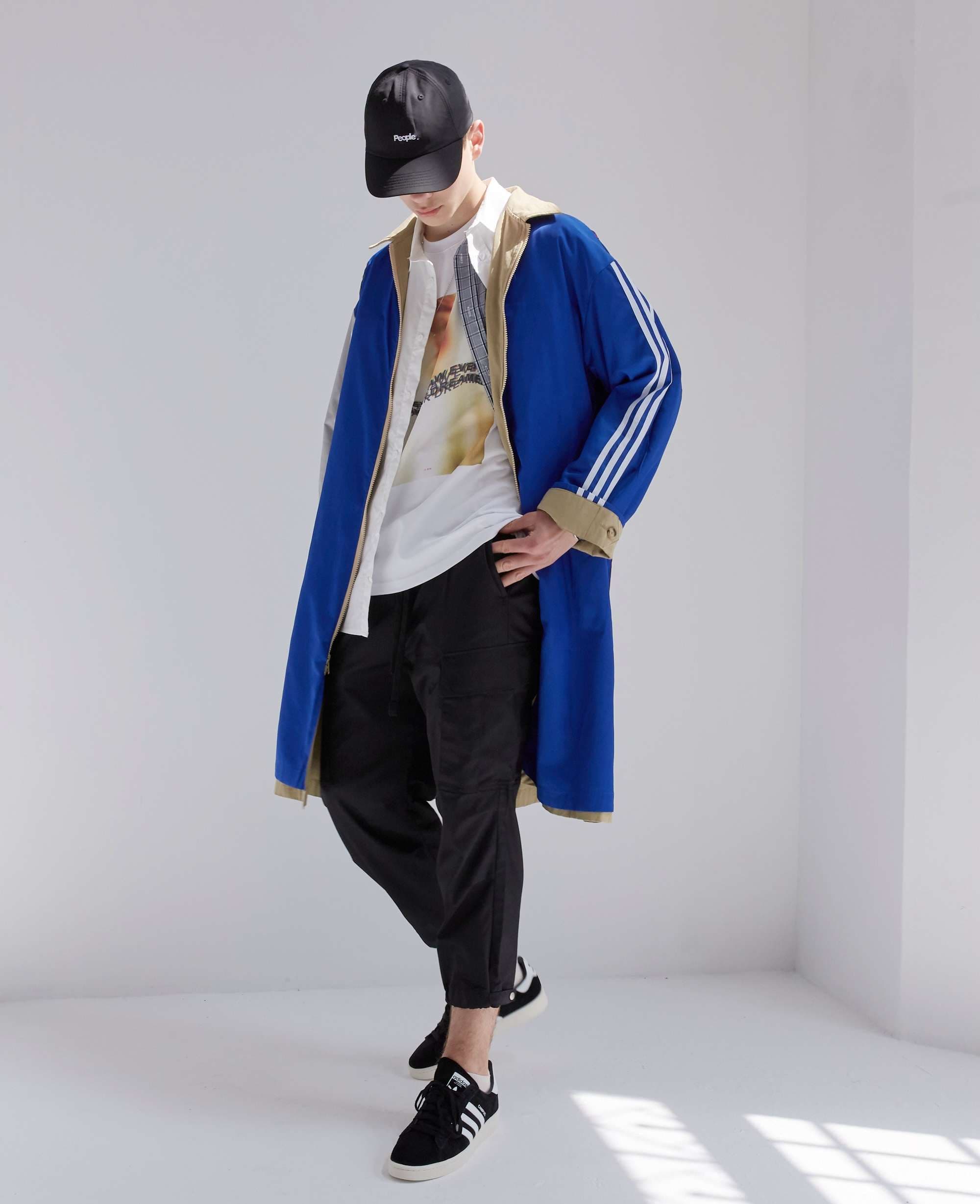 【リバーシブルコート】メンズカジュアルスーツ メンズ ロング丈マルチワーク リバーシブルコート
