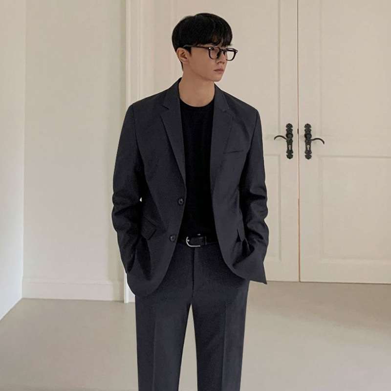 【上下セットアップ】 シンプルモダン ビジネスカジュアルスーツ