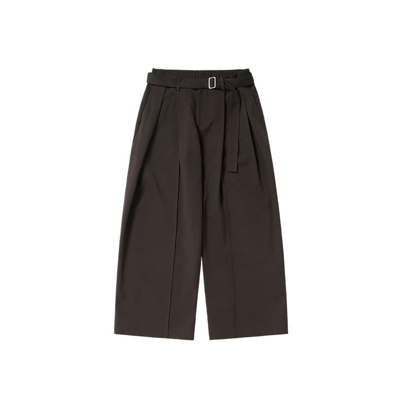 メンズカジュアルスーツ メンズ ワイドパンツ ベルト付き 秋冬 全3色