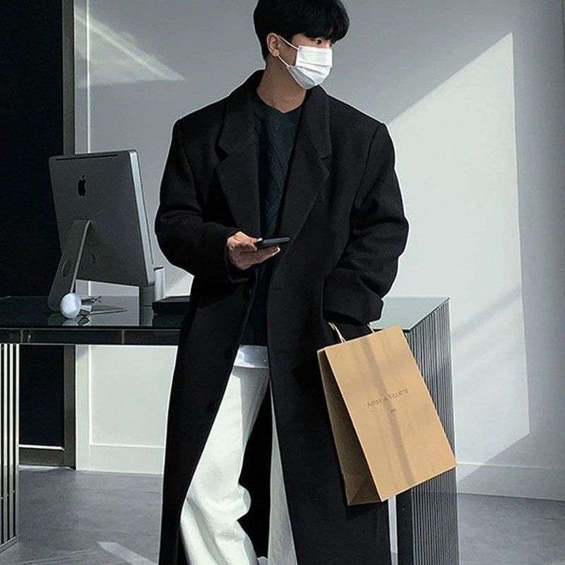 【ロングコート】メンズカジュアルスーツ ロングコート