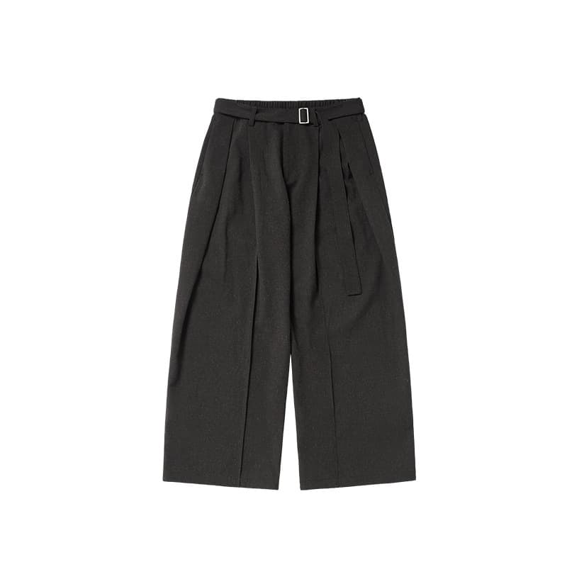 メンズカジュアルスーツ メンズ ワイドパンツ ベルト付き 秋冬 全3色