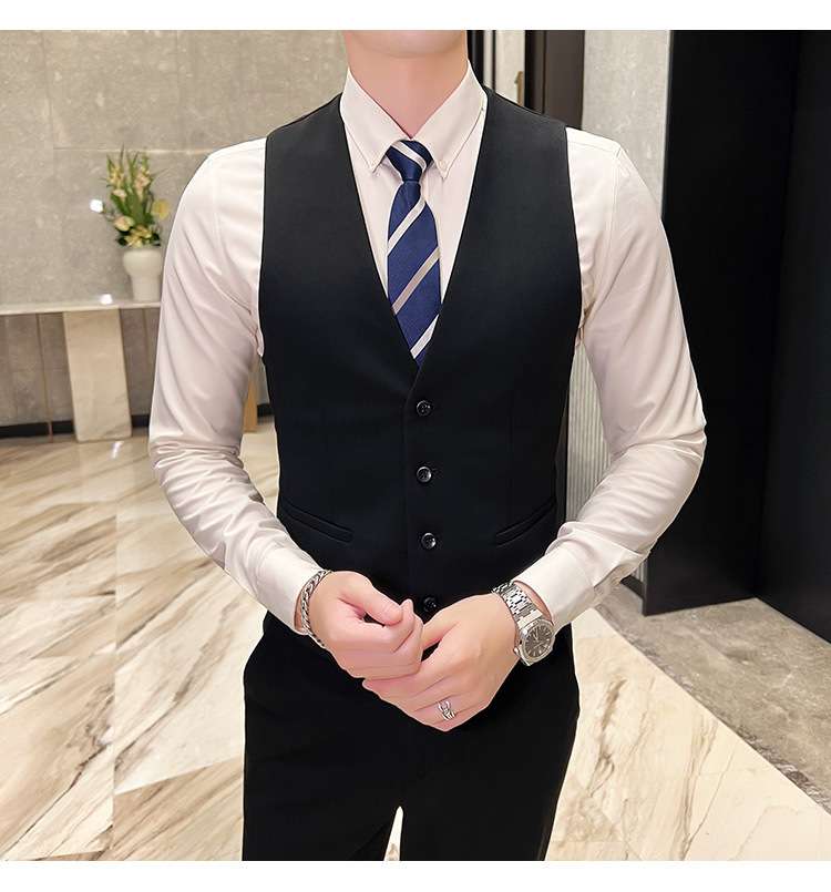 【上下セットアップ】 シンプルスリーピーススーツ